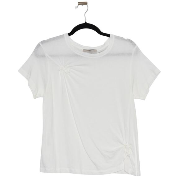 ALLSAINTS White Olivia Knot T-Shirt Size Large - Picture 1 of 5